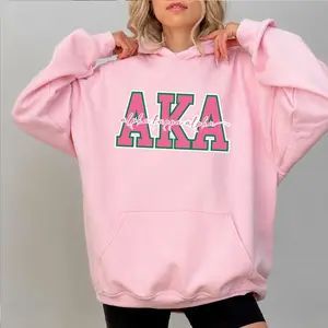 Alpha Kappa Alpha Sorority Hoodie - AKA Love - Pink & Green Soro Tee