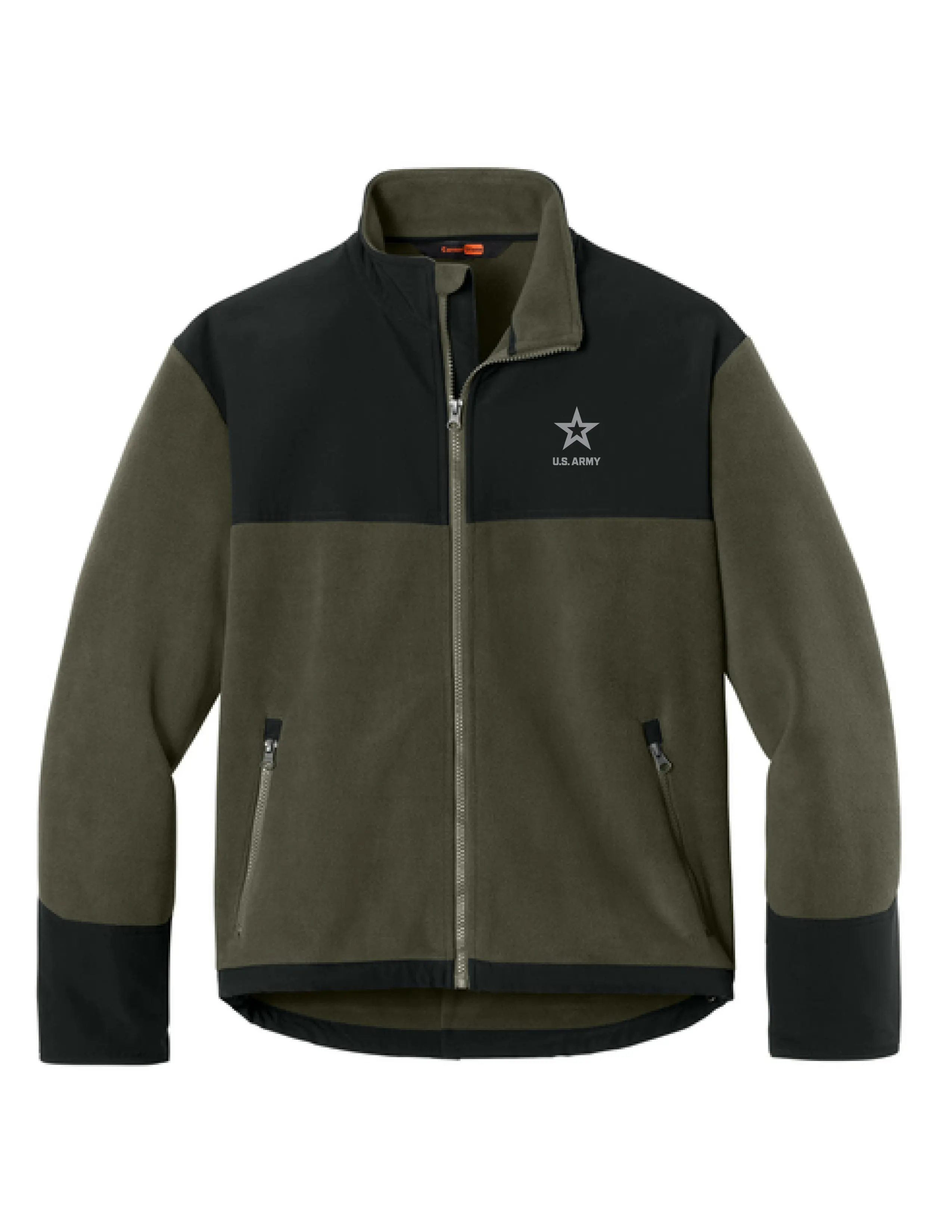 U.S. Army CornerStone Fleece Overlay Jacket (Tundra Green/Black)