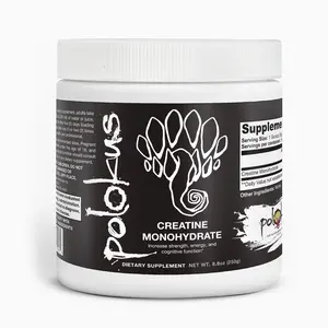 Polokus Creatine Monohydrate 5g | 50 Servings | Unflavored Supplement Powder For Athletic Performance and Cognitive Function | Zero Additives
