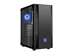 SilverStone FARA B1 RGB Sleek tempered glass mid-tower ATX case with RGB fans, SST-FAB1B-RGB (Black)