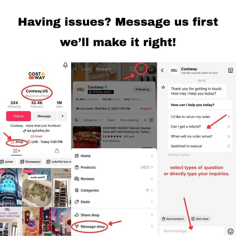 [Costway]-  Kids Jewelry Armoire Cabinet, Wooden Standing Jewelry Organizer with Full-length Mirror and Storage Drawers, gifts birthday,Christmas Festival Gift Black Friday Cyber Monday