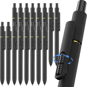 Hiacry 16 Pcs Gel Pens - 0.7mm Fine Point Smooth Writing Black Ink, Quick-Dry Long Lasting Fidge Pens, School & Office Supplies for Men Women