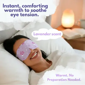10 Lavender Steam Eye Masks, Self-Heating Compress for Rest & Relaxation | Disposable Heated Eye Pads for Quick Relief | No Microwave or Towel Needed | Relieves Dry Eyes | Comfortable Sleep Mask | Ideal for Sleep, Spa, Travel Essentials & Relaxing Gift