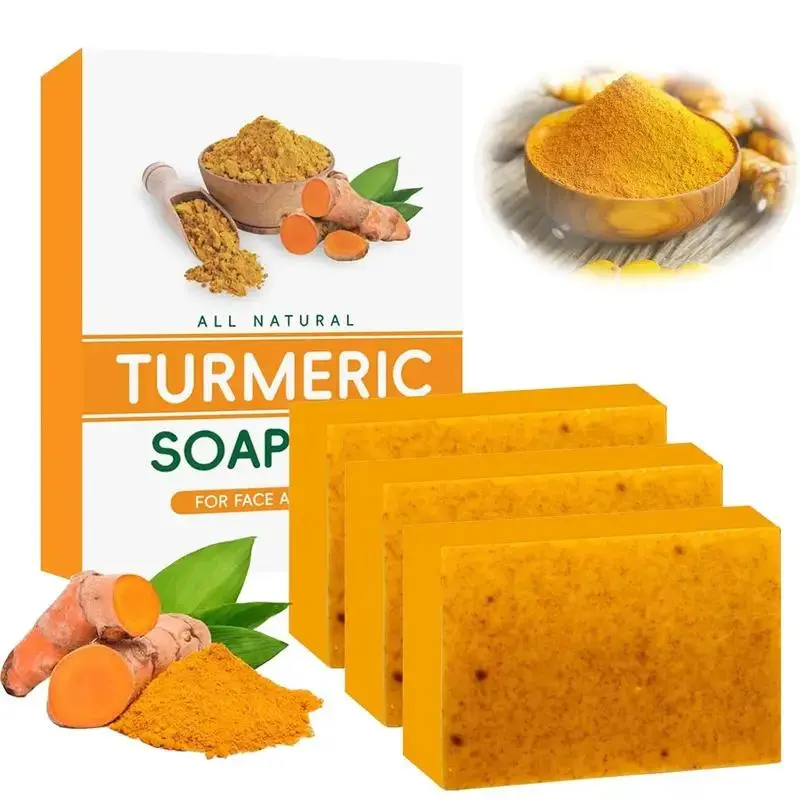Hand-Made Lemon Turmeric KojicAcid SoapLemon Kojic Acid Soap BarTurmeric Soap BarKojic Acid SoapDark Spot Remover for Face Facial Skincare Radiant Comfort Cleanser Cleansing turmeric soap body wash turmeric soap bar