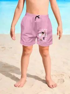 Boys' Football Ip Style Beach Shorts, Slim Fit Casual Vacation Pants, Loose-Fitting All over Print Summer Wear