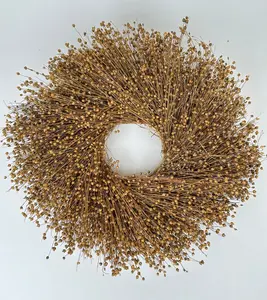 Dried Flax Wreath