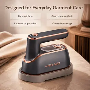A PLUS MAX Newest 2-in-1 Steam Iron & Clothes Steamer - Handheld Portable Garment Wrinkle Remover, Fast Heat-Up, Large Soleplate, 150ml Water Tank - Lightweight for Home, Travel, and Office Use