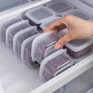 1pcs Food Grade Microwave Safe Bento Box, Stackable Lunch Container, Thick Transparent Plastic Seal Box for Refrigerator Storage, Portable and Durable Design