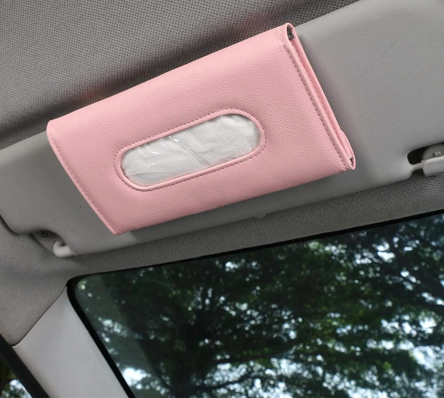 Halloween Gift  Pink Car Tissue Holder for Sun Visor – Easy-Refill Napkin Dispenser for Cars, Trucks & SUVs