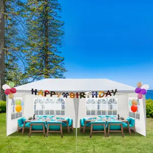 10x20FT Party Tent,Duty, Wedding Event Shelters,Outdoor Canopy Gazebo Commercial Tents for Carport,Garden Patio Large Canopy  Tent with Side Walls Party  Canopy
