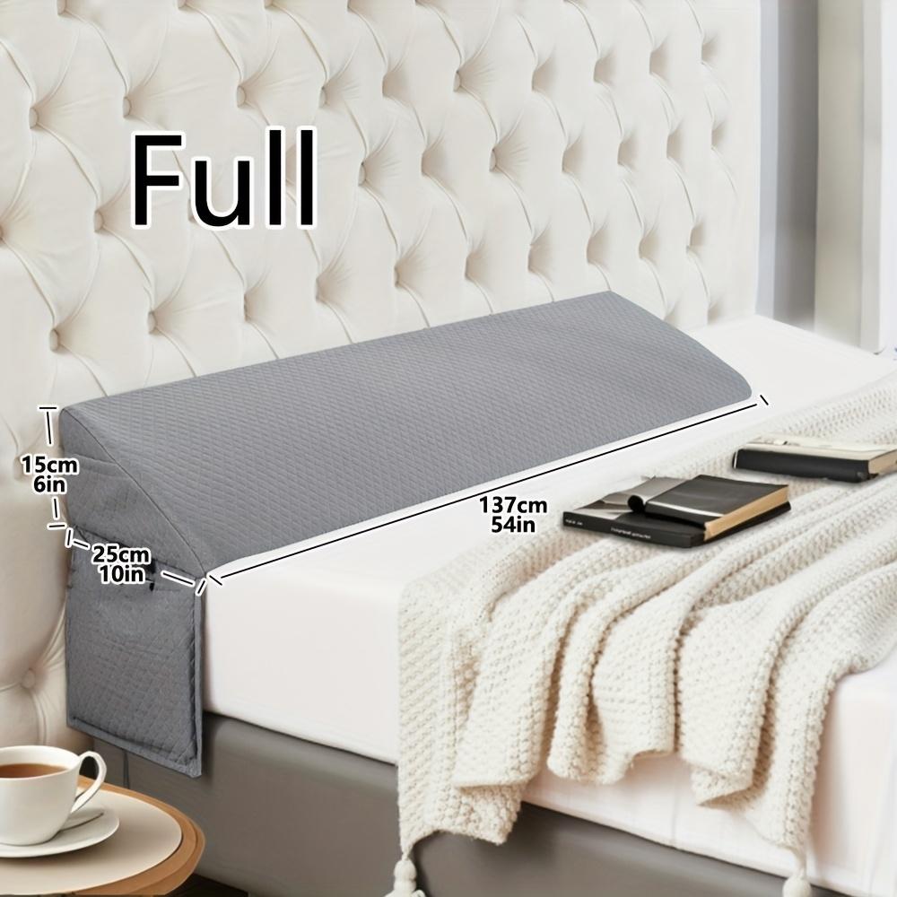 Wedge Pillow - Bed Gap Filler & Headboard Suitable for Back, Post-Surgery, Pregnancy - Machine Washable Mattress Wedge with Filling