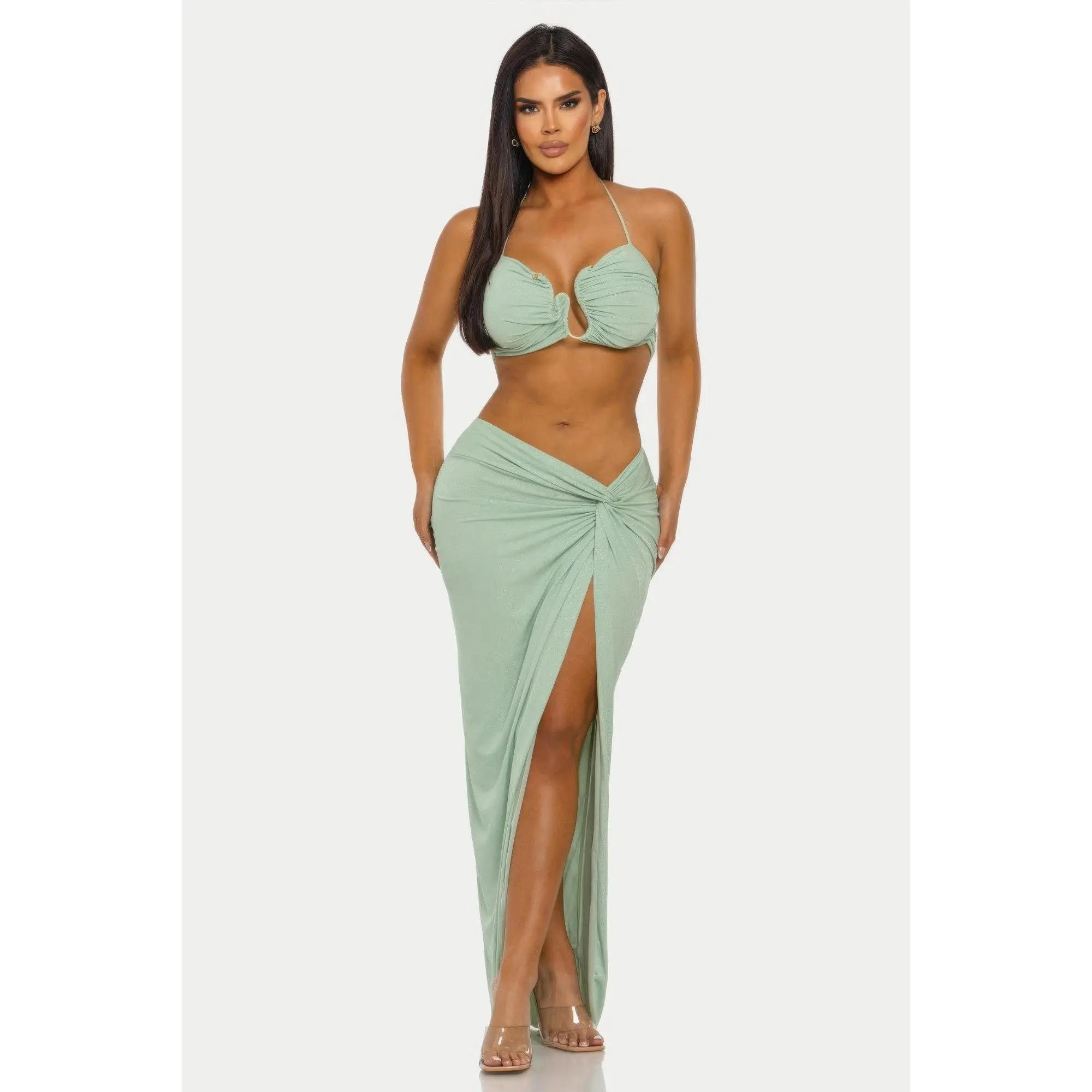 Twist-Front Two-Piece Set