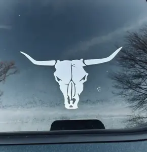 Longhorn Skull Decal, 2-Pack Options -  Easy to Apply - Perfect for Cars Trucks SUVs or Offices - Vehicle Exterior Decoration, High Outdoor Resistance