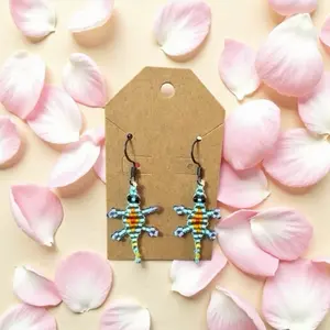 Handmade Beaded Earrings with Color Customization Option Various Designs Available Random Selection if Not Specified in Order