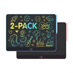 LCD Writing Tablet for Kids 2 Pack, Toddler Travel Essentials Drawing Pad, Mess Free Coloring Books, Road Trip Activities, Age 3-5 Girls Boys Gifts - 13 Inch
