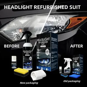 Car Headlight Restoration Kit, Stain Remover, Cleaning Agent, Brightening Care, Auto Accessories, Enhances Visibility, Polishing Restoration Set