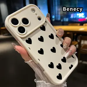 Phone Case for iPhone 17 Pro Max 16 Plus 15 14 13 12 11 Air E Hearts in Harmony Anti-Scratch Shockproof TPU Bumper Drop-proof Cover