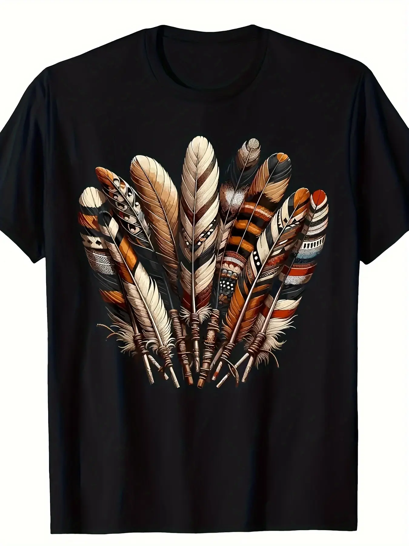 Men'S Southwestern Indian Tribal Graphic T-Shirt - unisex soft cotton short sleeve t shirt, vintage graphic casual tee for men women teens, perfect birthday holiday gift for camping travel gym daily street casual wear