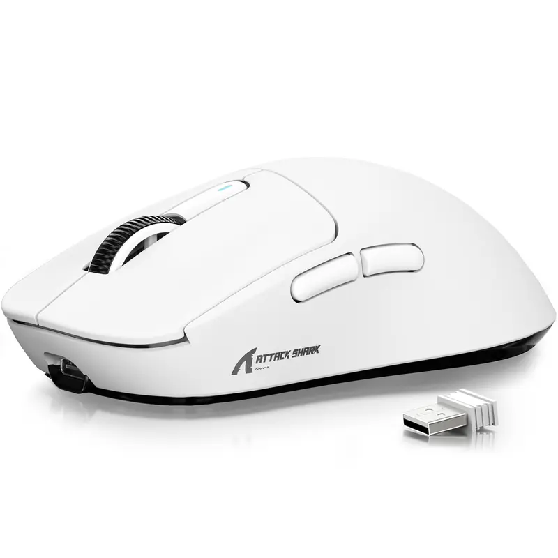 ATTACK Symmetric X3 Wireless Gaming Mouse - 49g Ergonomic, Low Latency Triple Modes, PAW3395 26K DPI Optical Sensor, PTFE Feet, 200h Battery Life, Programmable Buttons, Multi-Devices Accessory for PC/Laptop/Mac, Gaming Stuff
