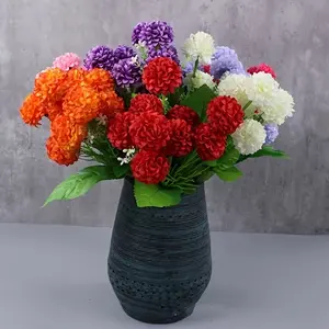 2pcs Artificial Hydrangea Flowers, Faux Ball Chrysanthemums, And Small Bunches of Decorative Flowers for Home And Wedding Events,Spring Home Decor, Artificial Flower Set