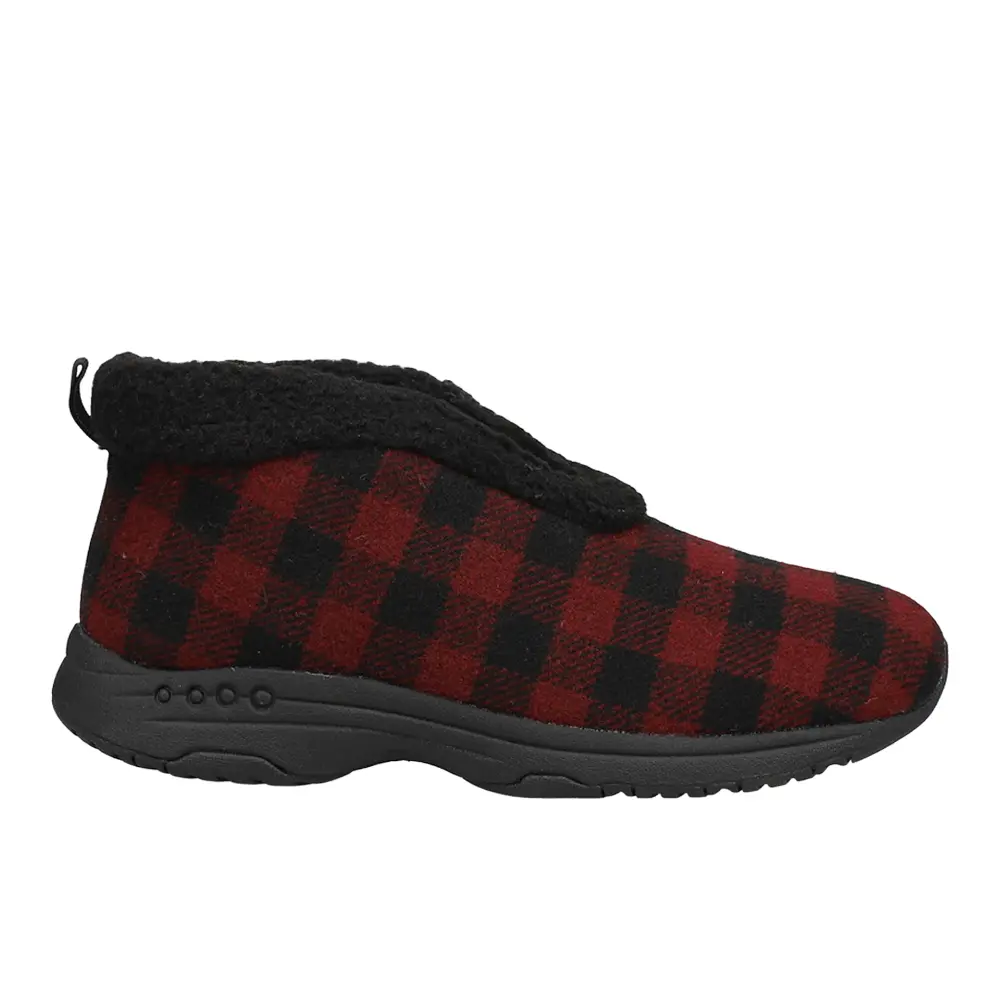 Easy Spirit Womens Treepose Cozy Slip On Casual Slippers Casual - Black, Red
