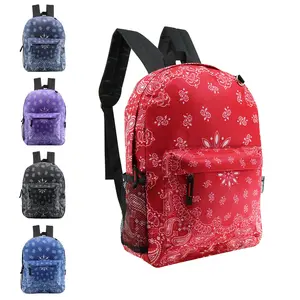 17" Classic Wholesale Backpack in Random Prints- Bulk Case of 24 Bookbags