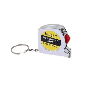 Mini Silver Color Measuring Tape Keychain, Portable Soft Steel Ruler for Home Use, Pocket Size Dress Measurement Tool, Student Essential