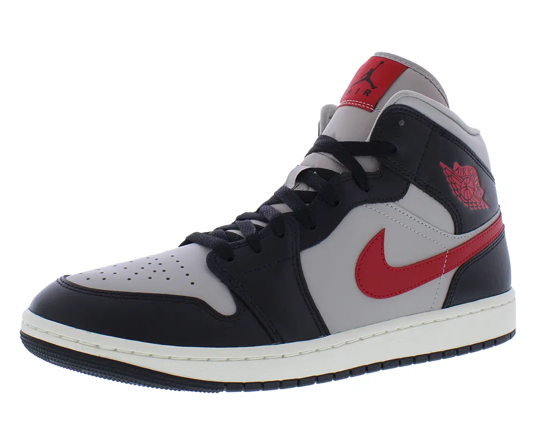 NIKE Air Jordan 1 Mid Women's Athletic Sneakers, Classic Lace-Up Design with Round Toe for Casual Wear