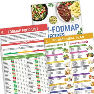 3 Pcs Low-FODMAP Starter Kit: IBS Relief Charts, Elimination Meal Planner & Tracker – Printable Diet Guide with Easy Recipes