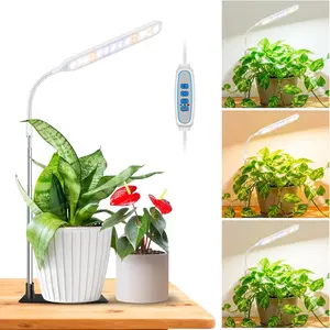 Grow Lights for Indoor , 52 LEDs Full   Grow Light with Base, Height Adjustable Grow Lamp with Auto Timer 6/12/16H, 5 Dimmable Brightness, for Small , White, 1-Pack