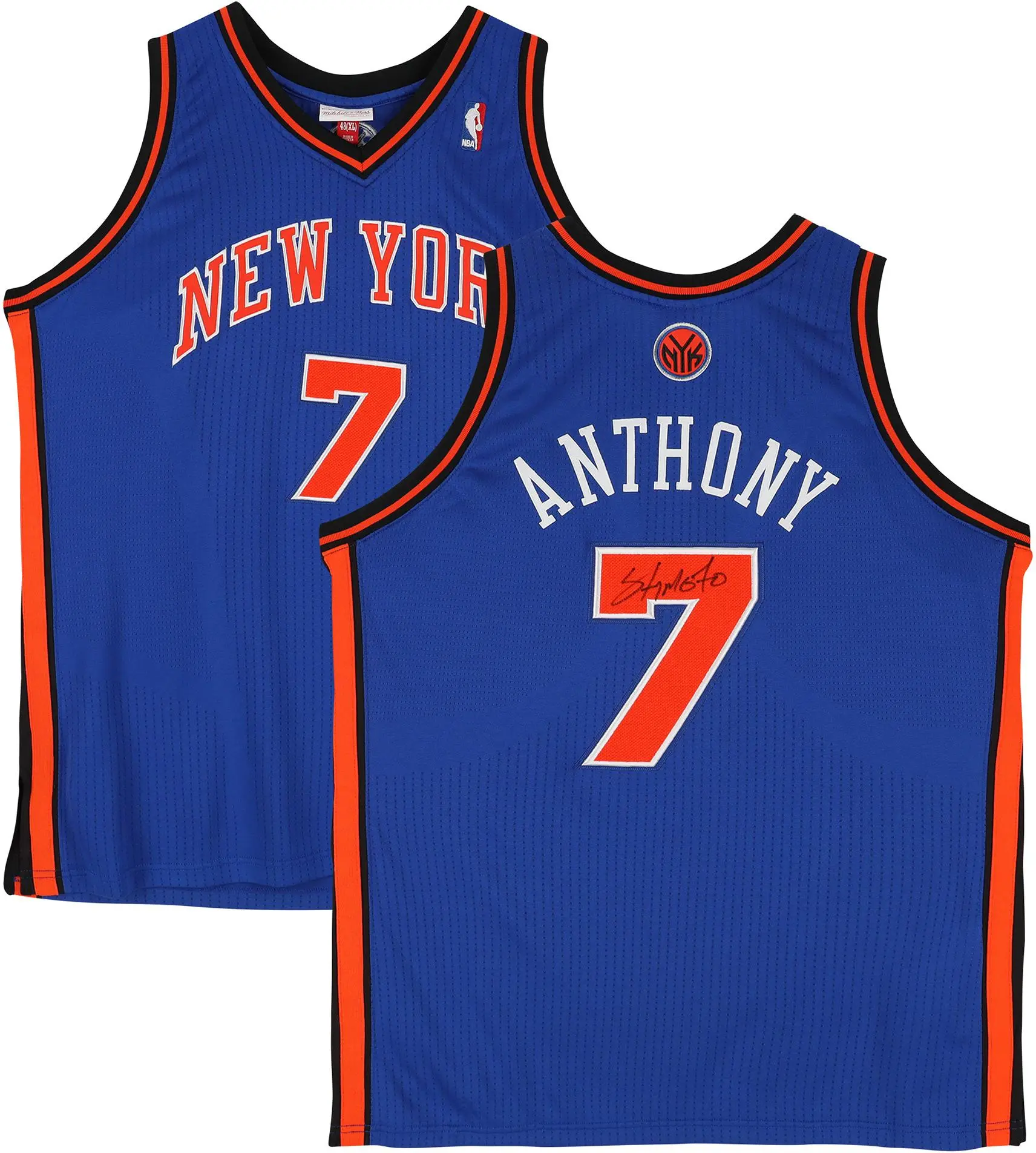 Carmelo Anthony New York Knicks Autographed Mitchell & Ness Blue 2010-11 Authentic Jersey - Fanatics Authentic Certified