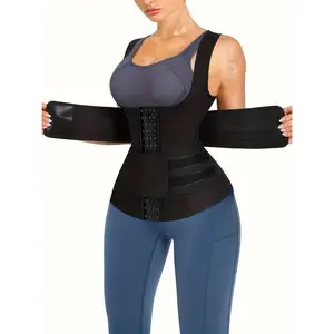 Women's sauna body shaping waist vest, 3 layers of composite fabric, super high body shaping and sweat-blocking ability��gift��