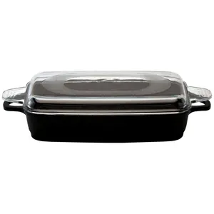 BergHOFF Scala 4.9 Qt. Cast Aluminum Roasting Pan w Glass Lid