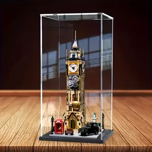 Base Transparent Display Case, Ideal for Figures, Cars, Building Models, Collectible Items, Collectible Showcase Cabinet, Home Decor Accessory