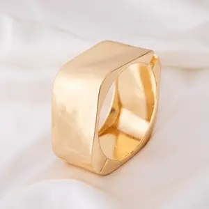 Gold Chunky Bangle Bracelets for Women Simple Twisted Textured Cuff Bangle Wide Square Bangle Bracelet Minimalist Bracelet