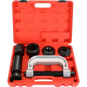 Ball Joint  Kit | Ball Joint Press & U Joint Removal Kit Heavy Duty Ball Joint Press Fits  2WD and 4WD  Light  10 count Ball Joint Service Tool Bushing Press Kit (Red)