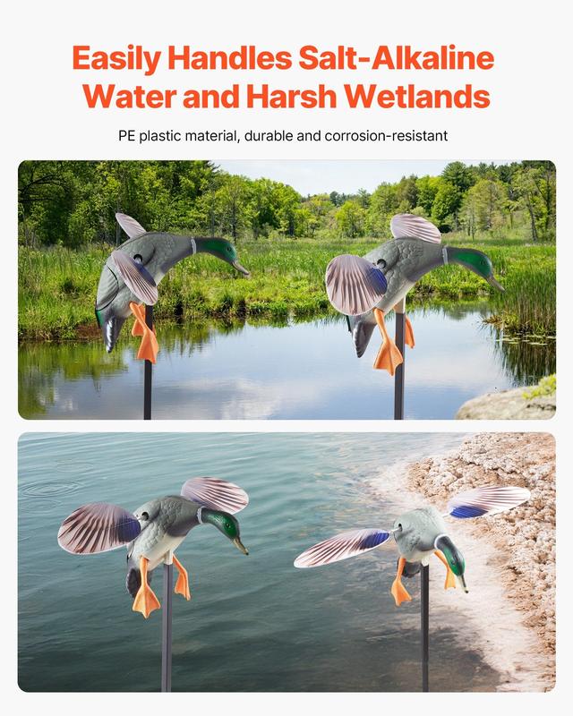 VEVOR Spinning Wing Motion Duck Decoy Outdoor Realistic Teal Decoys for Hunting 1-Pack