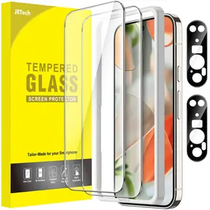 JETech Screen Protector for Google Pixel 9 Pro XL with Camera Lens Protector, Easy Installation Tool, Fingerprint Compatible, Tempered Glass Film, HD Clear, 2-Pack Each