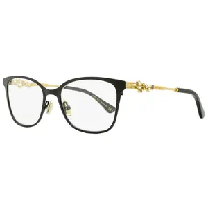 Jimmy Choo Rectangular Eyeglasses JC212 807 Shiny Black/Gold 53mm