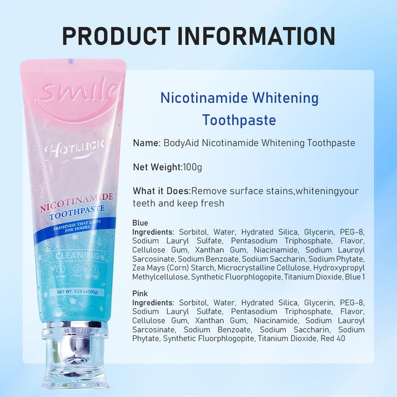 Hotluck Niacinamide Whitening Toothpaste 【Tripel Whitening】 Mint Oral Mint Oral