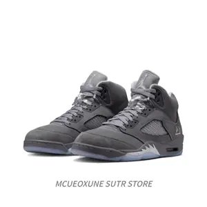 Vintage Grey Mid-Top Basketball Sneakers with Non-Slip and Wear-Resistant Features, Unisex