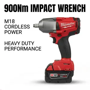 Milwaukee M18 FMTIWF12 Medium Torque 1/2 Inch Impact Wrench | Powerful 900 Nm torque for easily loosening nuts. Lightweight design. Suitable for automotive repairs and confined space operations. Tightens M22 bolts. multitool truck tire rechargeable