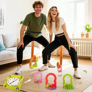 Monkey Tail Toss Party Game, Inflatable Ring Toss Game for Kids Adults, Fun Family Game for Birthday, Carnival, Indoor Outdoor $EFT