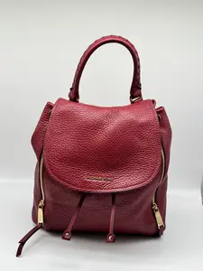 Pre-owned MICHAEL KORS Leather Backpacks Viv Large Backpack in red pebbled leather.