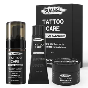 Tattoo Care Cream, Tattoo Care Three Piece Set, Tattoo Care Cream, Tattoo Care Stick, Suitable For Both New And Old Tattoos, Suitable For Tattoos, Hair Removal, Gentle Care Micro Needle Stimulation