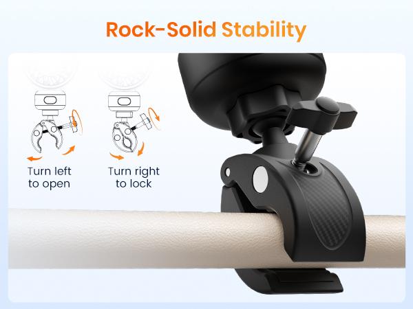 Warmco Portable Stroller Fan, 4000mAh Rechargeable Clip on Fan for Baby, Heavy Duty Clamp for Treadmill, Golf Cart & Peloton, 4 Speeds Quiet Personal Cooling Fan, 360° Rotatable with LED Display