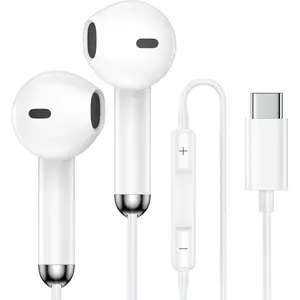 for  17e/17 Pro Max Wired Headphones USB C Earbuds Type C Earphones for  17 Pro/Air 16e 16 Pro Max 16Plus 16 15 Pro Max,USBC Wired Ear Buds with Microphone for  S26 A17 A16 S25 S24