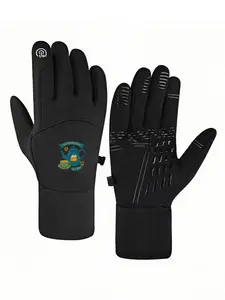 1pc with  Tea DayBlue Teapot Flowers Green Cup Tea S winter gloves hiking gloves Touch Screen Warm Outdoor Sports for Men Women keep warm Christmas gifts Comfortable Best Selling