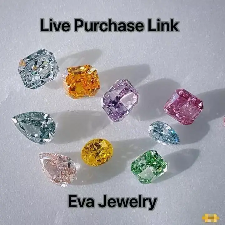 EVA Jewelry Personal Link 925 Sterling Silver Synthetic Moissanite Ring