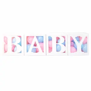 White BABY Letter Boxes 12x12 Decoration for Party Displays